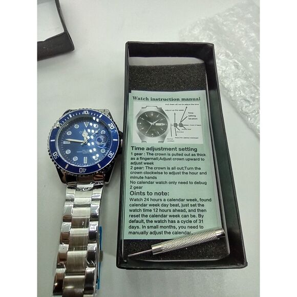 Oruss 1853 Blue Face Date Watch - Picture 12 of 13